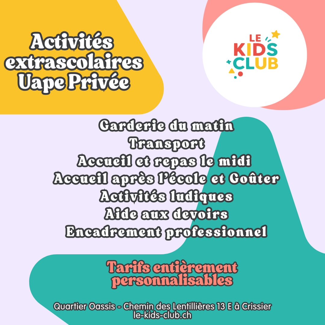 Enfants en pleine sortie nature du mercredi avec le Kids Club Swiss à Crissier